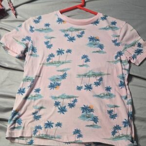 Old Navy Pink and Blue Short Sleeve Tee